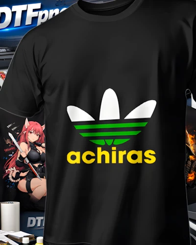 Diseño DTF Adidas Achiras Verde de la colección Adidas para playeras personalizadas.