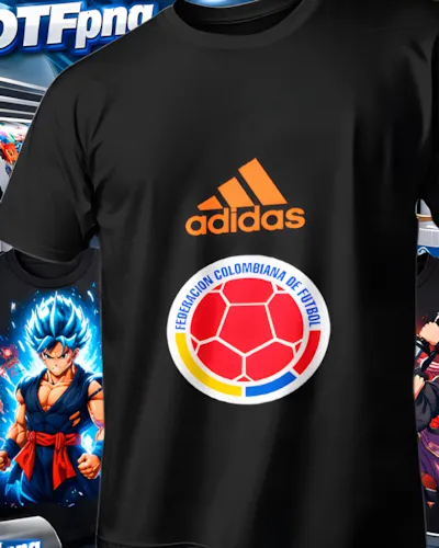 Diseño DTF Adidas Colombia Futbol de la colección Adidas para playeras personalizadas.