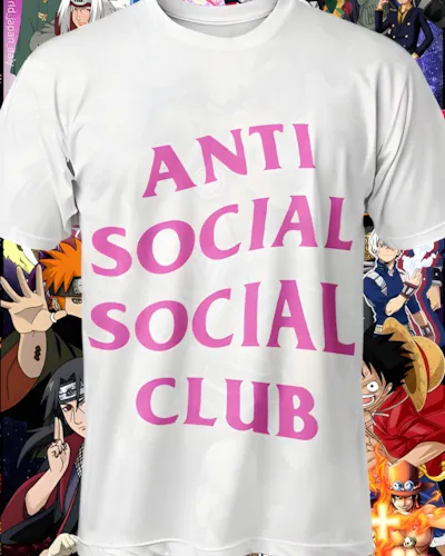 Mockup DTF de Anti Social Lila Clasico para publicacion editorial dtf-anti-social-social-club-playeras