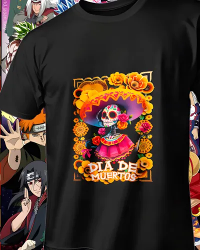 diseños DTF Día de Muertos para impresión DTF: Catrina Rosa Charra