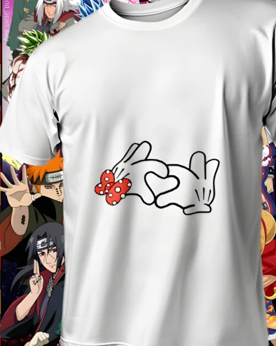 Playera DTF con guantes y estilo animado