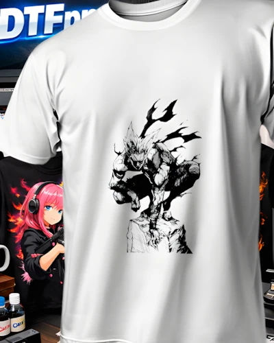 Diseño DTF Goku Boceto Salvaje de la colección Dragon Ball para playeras personalizadas.