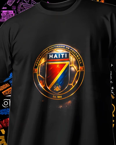 diseños DTF de escudos de equipos del Mundial para impresión DTF: Escudo Haiti Clásico
