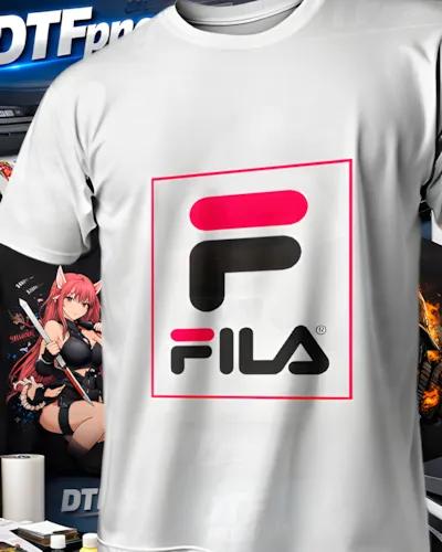 Mockup DTF de Fila Marco Blanco para publicacion editorial dtf-fila-playeras