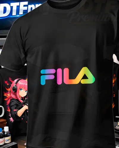 Mockup DTF de Fila Neon Degradado para publicacion editorial dtf-fila-playeras