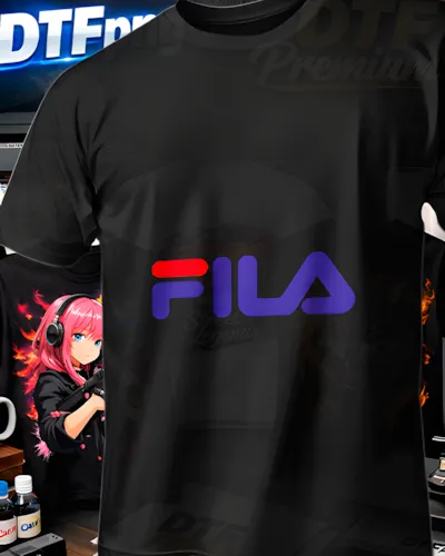Mockup DTF de Fila Neon Clasico para publicacion editorial dtf-fila-playeras