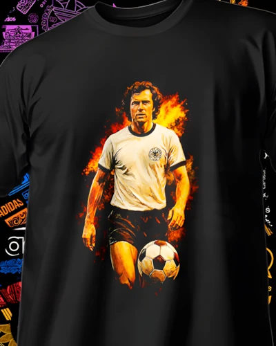 diseños DTF de fútbol para impresión DTF: Beckenbauer Paso Clásico