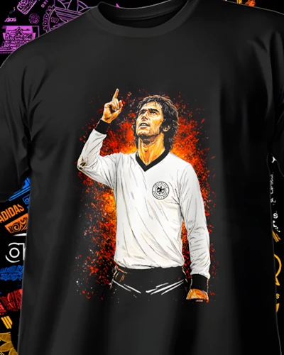 diseños DTF de fútbol para impresión DTF: Beckenbauer Gesto Eterno