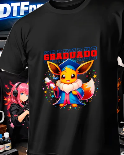 diseños DTF Graduación para impresión DTF: Eevee Graduado