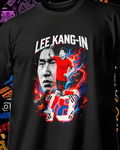 diseños DTF de jugadores Mundial 2026 para impresión DTF: Lee Kang-In Corea Mundial
