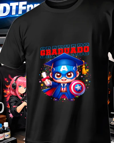Diseño DTF patriotic hero para playera
