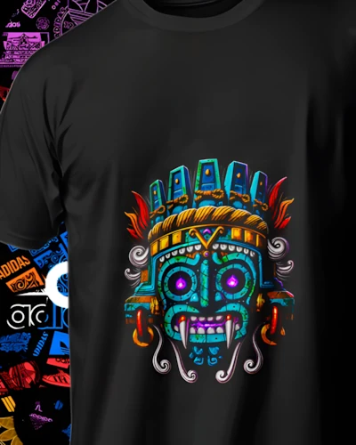 diseños DTF México para impresión DTF: Totem Sonrisa Mexica