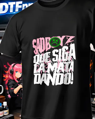 Mockup para playera del diseño Que Siga La Mata Dando, colección Moda Urbana Gráfica