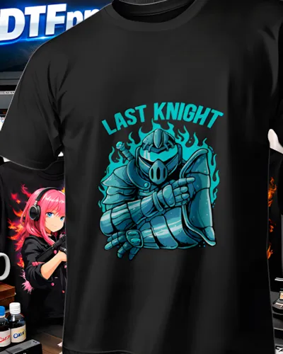 Mockup para playera del diseño Último Caballero Azul, colección Moda Urbana Gráfica