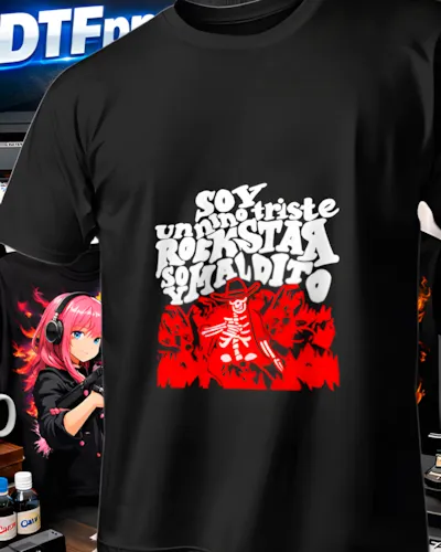 Mockup para playera del diseño Soy Uno Triste, colección Moda Urbana Gráfica