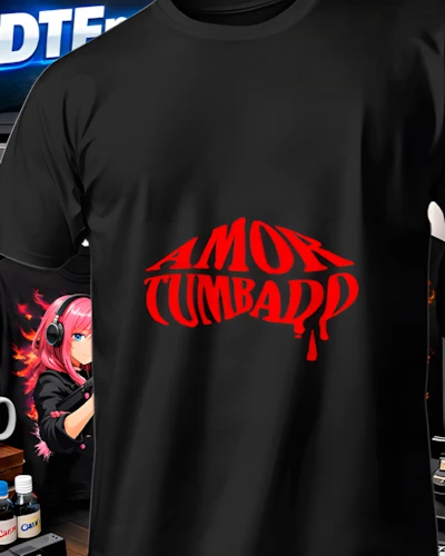 Mockup DTF de Amor Tumbado Clasico para publicacion editorial dtf-natanael-cano-playeras