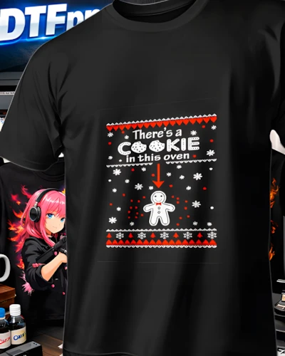 diseños DTF Navidad para impresión DTF: Galleta en el Horno