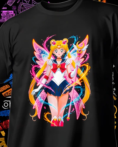 Diseño DTF color neon para fans de animacion