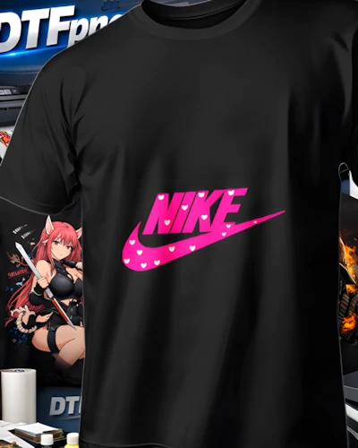 Diseño DTF Nike Rosa Retro de la colección Nike para playeras personalizadas.