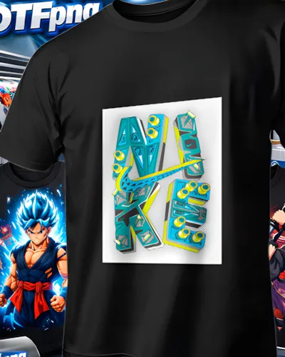 Diseño DTF Nike Lettering Art de la colección Nike para playeras personalizadas.