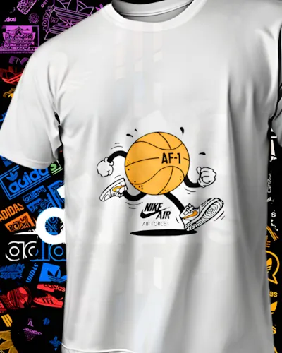 Diseño DTF Nike Air Basketball Cute de la colección Nike para playeras personalizadas.