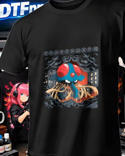 Diseño DTF Tentacruel Raiz Marina de la colección Pokemon para playeras personalizadas.