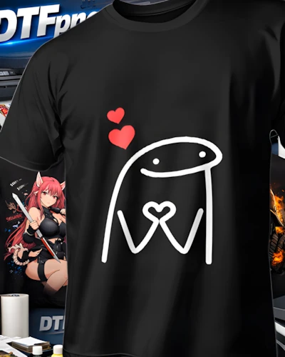 Mockup para playera del diseño Monito Corazón Blanco, colección San Valentín