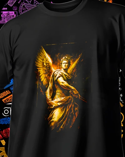 diseños DTF Streetwear para impresión DTF: Ángel Dorado del Barrio