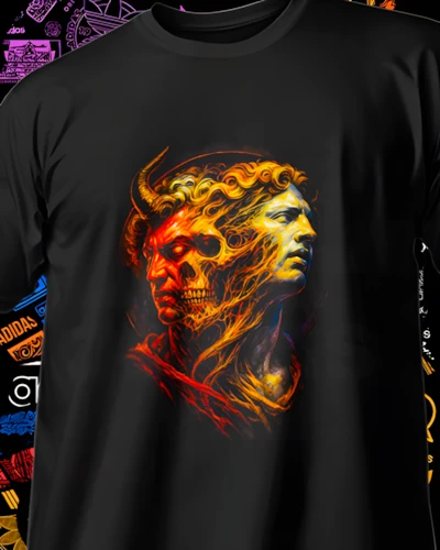 diseños DTF Streetwear para impresión DTF: Rostro Dual Clásico