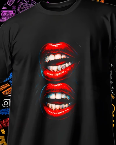 diseños DTF Streetwear para impresión DTF: Doble Mordida Roja