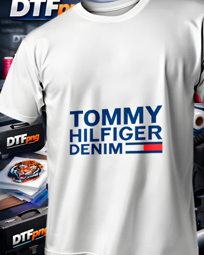 Mockup DTF de Tommy Hilfiger Azul para publicacion editorial dtf-tommy-hilfiger-playeras